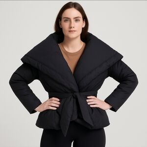 Lululemon Down To The Studio Jacket Black Puffer Wrap 6